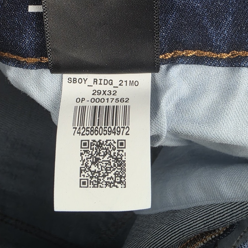 Mott & Bow Jeans Womens Size 29x32 Boyfriend Fit Dark Wash Blue Denim Pants - Picture 8 of 11